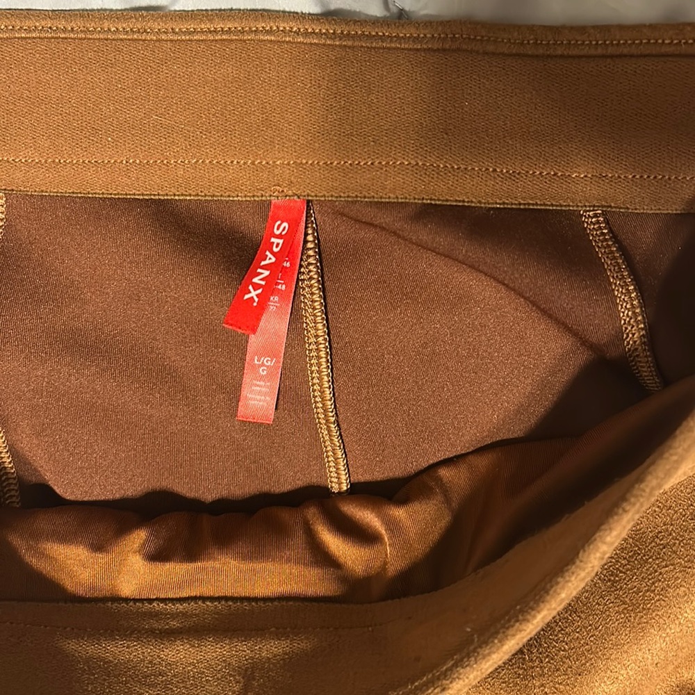 Spanx Fauz Seude Flair Pants Rich Caramel